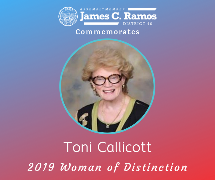 Woman of Distinction, Toni Callicott