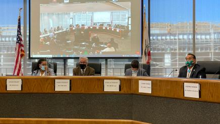 Assemblymember Ramos listens to public comments