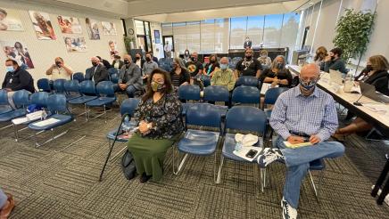 Audience watches