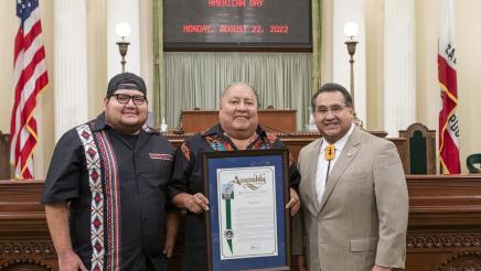 Group photo with Assemblymember Ramos and honorees