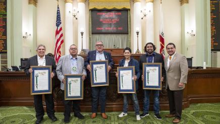 Group photo with Assemblymember Ramos and honorees
