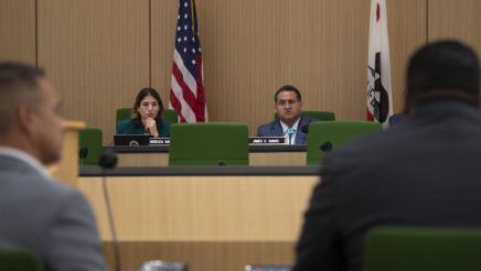 Assemblymember Ramos listens to testimony