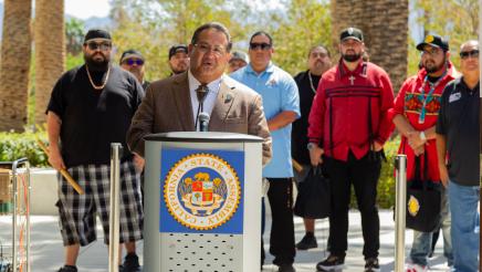 Assemblymember Ramos speaks at press conference