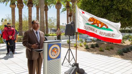 Assemblymember Ramos speaks at press conference
