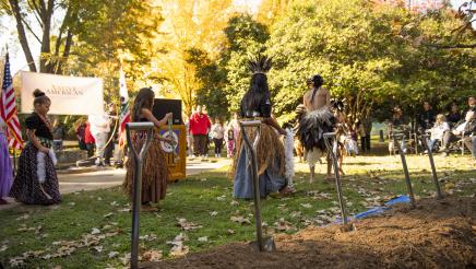 Native American Dancers at the AB338 Ground Breaking Ceremony