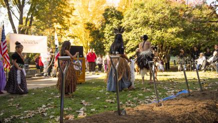 Native American Dancers at the AB338 Ground Breaking Ceremony