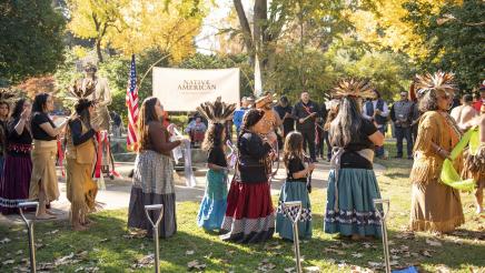 Native American Dancers at the AB338 Ground Breaking Ceremony