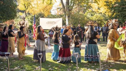 Native American Dancers at the AB338 Ground Breaking Ceremony