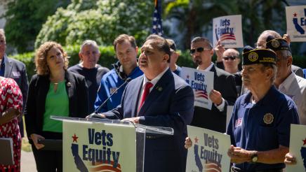 Californians for Veterans Equity, Assemblymember James Ramos, and Mike McNerney in Support of Veterans and AB 46