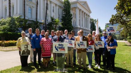 Californians for Veterans Equity, Assemblymember James Ramos, and Mike McNerney in Support of Veterans and AB 46