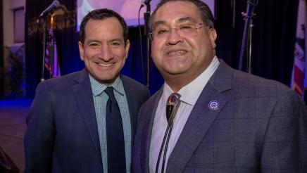 Assemblymember James C. Ramos with Speaker Anthony Rendon