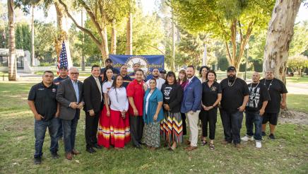 Group of people at the Third Annual California Indian Cultural Awareness Event