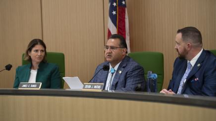 Assemblymember Ramos listens to testimony
